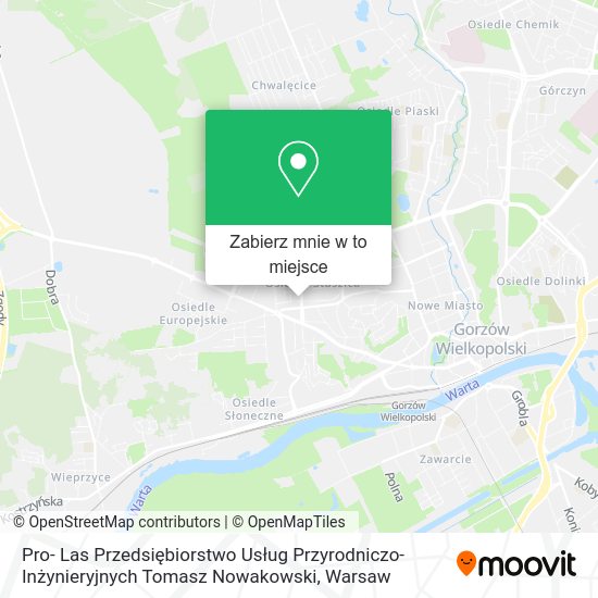 Mapa Pro- Las Przedsiębiorstwo Usług Przyrodniczo-Inżynieryjnych Tomasz Nowakowski