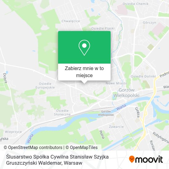 Mapa Ślusarstwo Spółka Cywilna Stanisław Szyjka Gruszczyński Waldemar