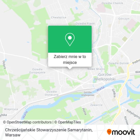 Mapa Chrześcijańskie Stowarzyszenie Samarytanin