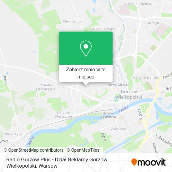 Mapa Radio Gorzów Plus - Dział Reklamy Gorzów Wielkopolski