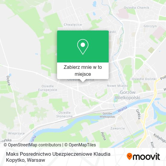 Mapa Maks Posrednictwo Ubezpieczeniowe Klaudia Kopytko