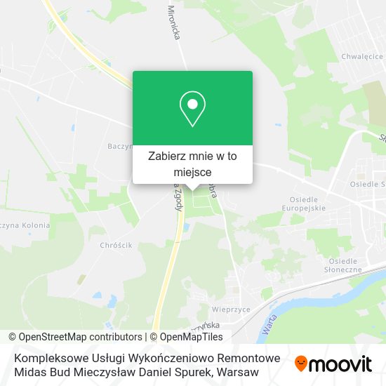 Mapa Kompleksowe Usługi Wykończeniowo Remontowe Midas Bud Mieczysław Daniel Spurek