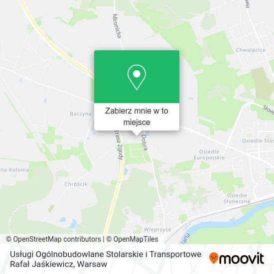 Mapa Usługi Ogólnobudowlane Stolarskie i Transportowe Rafał Jaśkiewicz