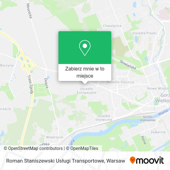 Mapa Roman Staniszewski Usługi Transportowe