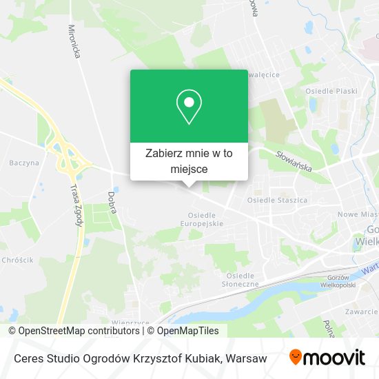 Mapa Ceres Studio Ogrodów Krzysztof Kubiak