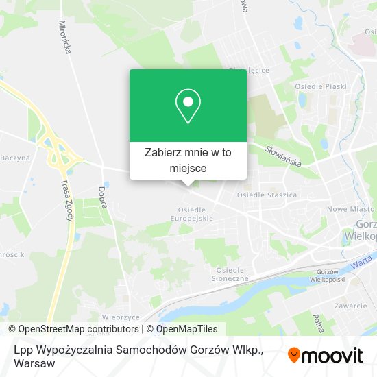 Mapa Lpp Wypożyczalnia Samochodów Gorzów Wlkp.