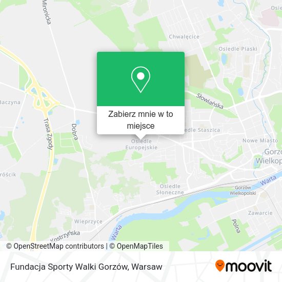 Mapa Fundacja Sporty Walki Gorzów