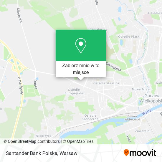 Mapa Santander Bank Polska