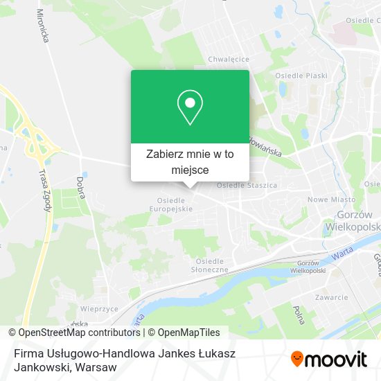 Mapa Firma Usługowo-Handlowa Jankes Łukasz Jankowski