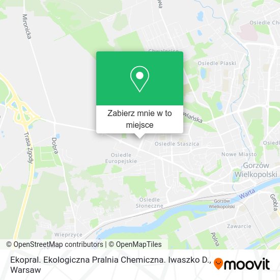 Mapa Ekopral. Ekologiczna Pralnia Chemiczna. Iwaszko D.