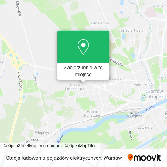 Mapa Stacja ładowania pojazdów elektrycznych