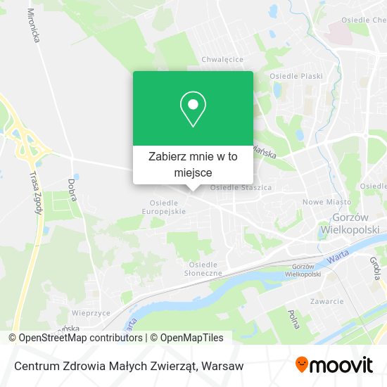 Mapa Centrum Zdrowia Małych Zwierząt