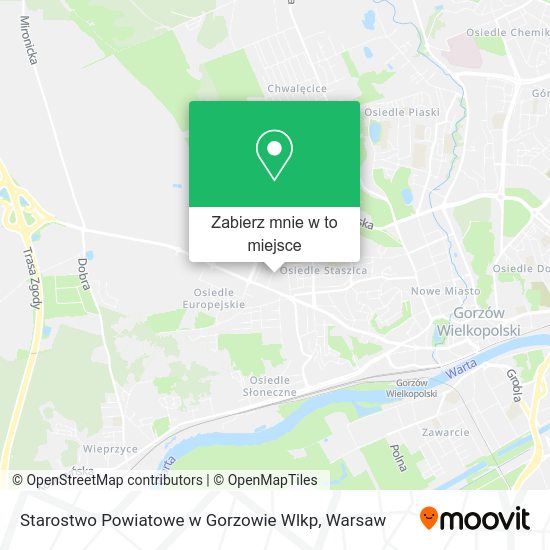 Mapa Starostwo Powiatowe w Gorzowie Wlkp