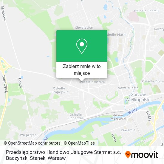 Mapa Przedsiębiorstwo Handlowo Usługowe Stermet s.c. Baczyński Stanek