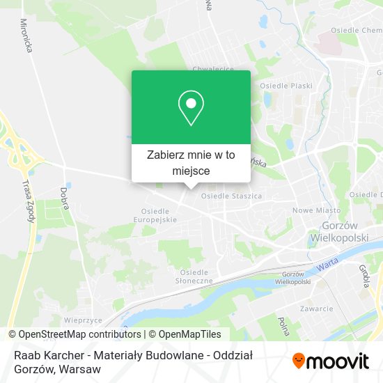 Mapa Raab Karcher - Materiały Budowlane - Oddział Gorzów