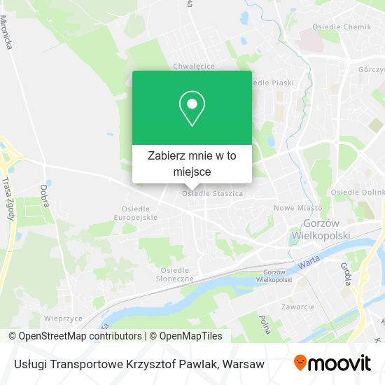 Mapa Usługi Transportowe Krzysztof Pawlak