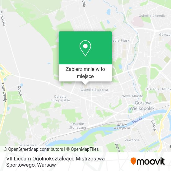 Mapa VII Liceum Ogólnokształcące Mistrzostwa Sportowego