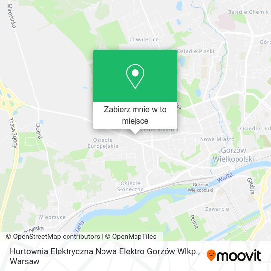 Mapa Hurtownia Elektryczna Nowa Elektro Gorzów Wlkp.