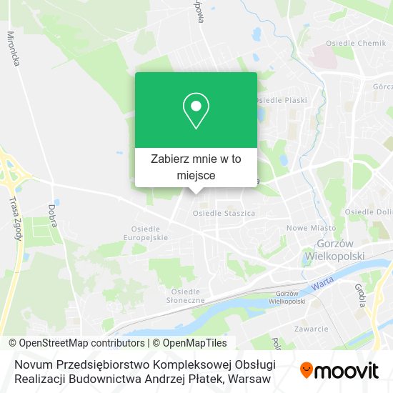 Mapa Novum Przedsiębiorstwo Kompleksowej Obsługi Realizacji Budownictwa Andrzej Płatek