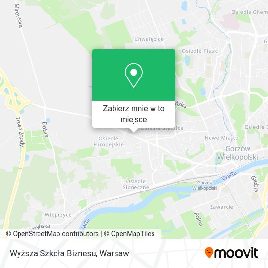 Mapa Wyższa Szkoła Biznesu