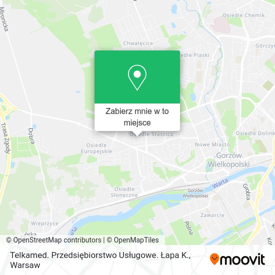 Mapa Telkamed. Przedsiębiorstwo Usługowe. Łapa K.