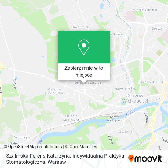 Mapa Szafińska-Ferens Katarzyna. Indywidualna Praktyka Stomatologiczna