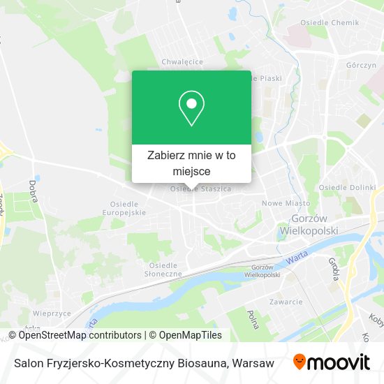 Mapa Salon Fryzjersko-Kosmetyczny Biosauna