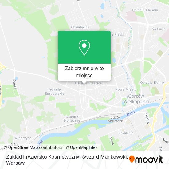 Mapa Zaklad Fryzjersko Kosmetyczny Ryszard Mankowski