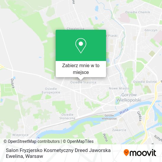 Mapa Salon Fryzjersko Kosmetyczny Dreed Jaworska Ewelina