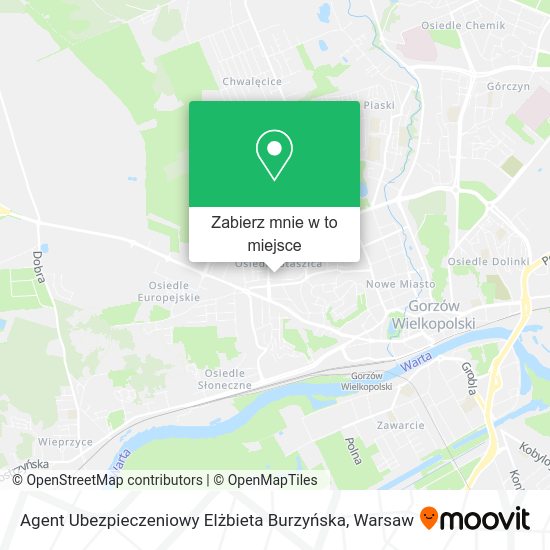 Mapa Agent Ubezpieczeniowy Elżbieta Burzyńska