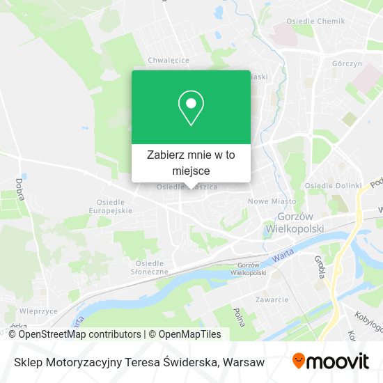 Mapa Sklep Motoryzacyjny Teresa Świderska