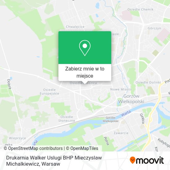 Mapa Drukarnia Walker Uslugi BHP Mieczyslaw Michalkiewicz