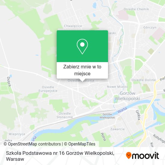 Mapa Szkoła Podstawowa nr 16 Gorzów Wielkopolski