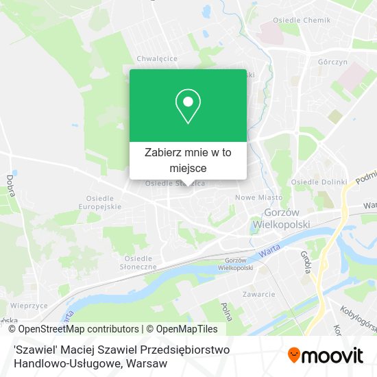 Mapa 'Szawiel' Maciej Szawiel Przedsiębiorstwo Handlowo-Usługowe