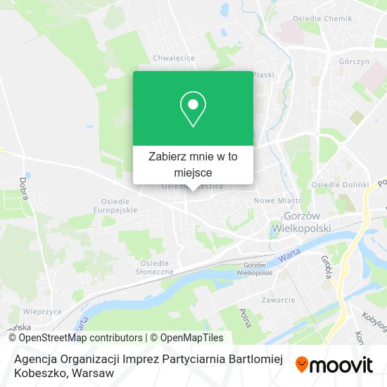 Mapa Agencja Organizacji Imprez Partyciarnia Bartlomiej Kobeszko