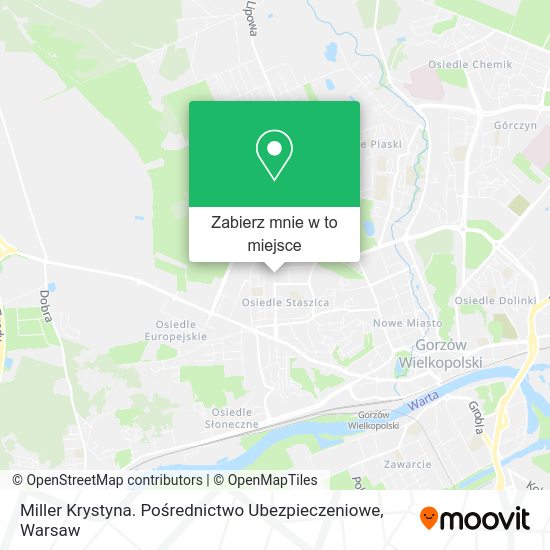 Mapa Miller Krystyna. Pośrednictwo Ubezpieczeniowe