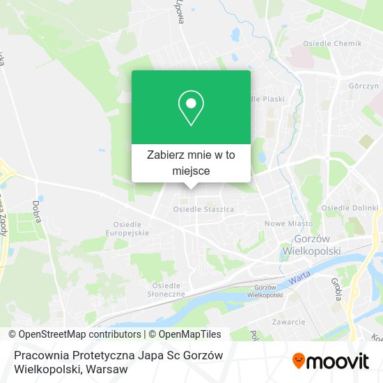 Mapa Pracownia Protetyczna Japa Sc Gorzów Wielkopolski