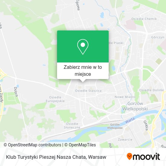 Mapa Klub Turystyki Pieszej Nasza Chata