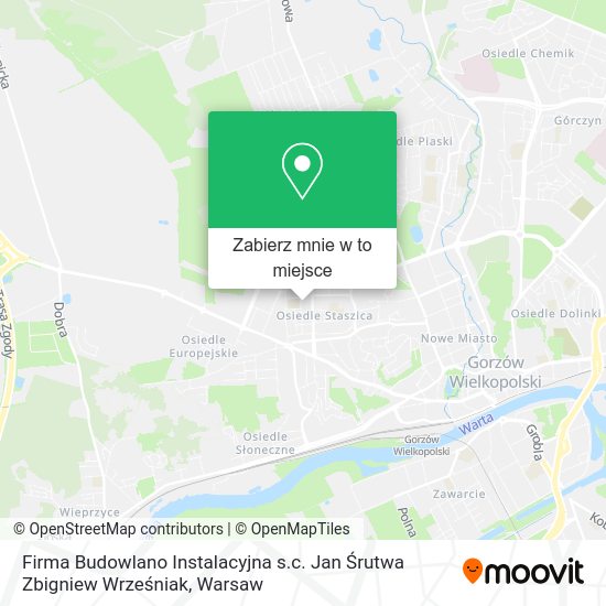 Mapa Firma Budowlano Instalacyjna s.c. Jan Śrutwa Zbigniew Wrześniak