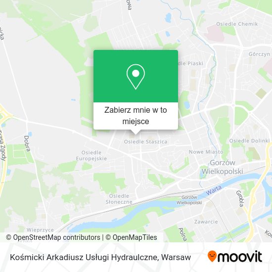 Mapa Kośmicki Arkadiusz Usługi Hydraulczne