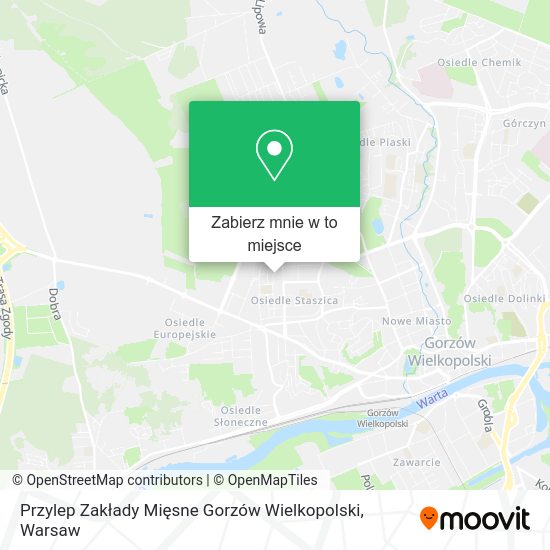 Mapa Przylep Zakłady Mięsne Gorzów Wielkopolski