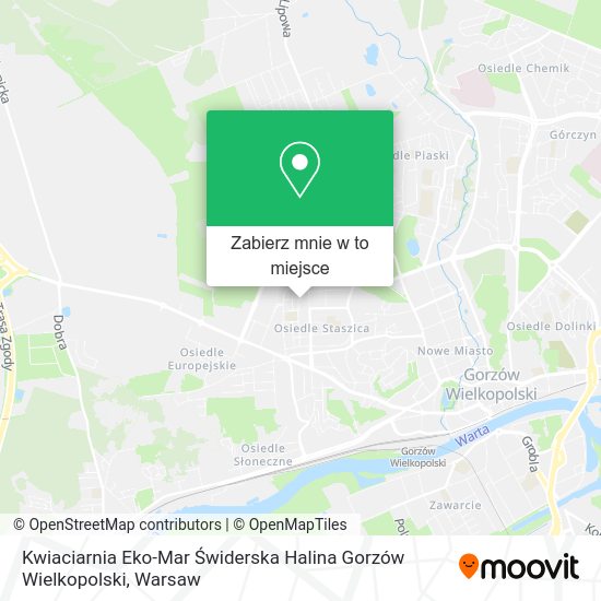 Mapa Kwiaciarnia Eko-Mar Świderska Halina Gorzów Wielkopolski