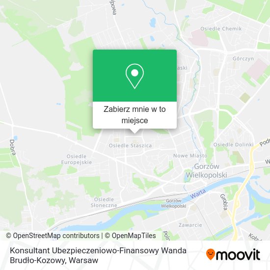 Mapa Konsultant Ubezpieczeniowo-Finansowy Wanda Brudło-Kozowy