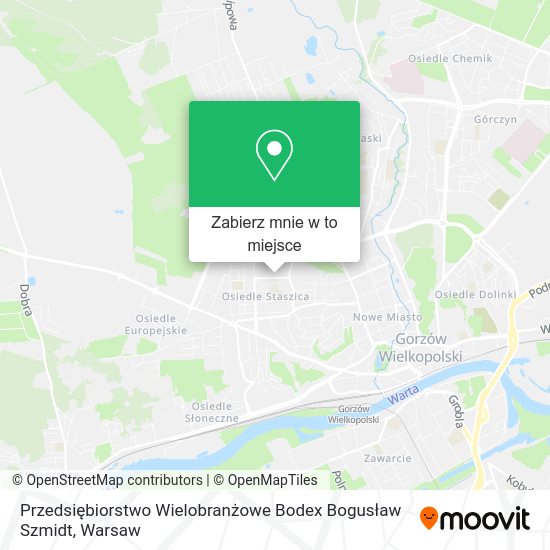 Mapa Przedsiębiorstwo Wielobranżowe Bodex Bogusław Szmidt