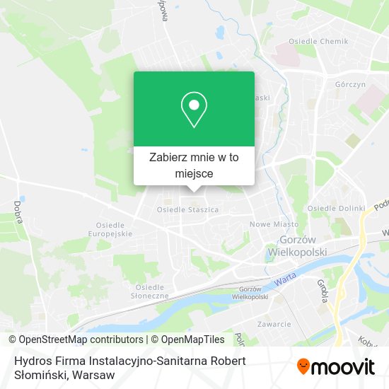 Mapa Hydros Firma Instalacyjno-Sanitarna Robert Słomiński