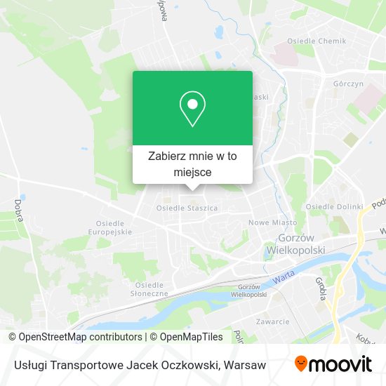 Mapa Usługi Transportowe Jacek Oczkowski