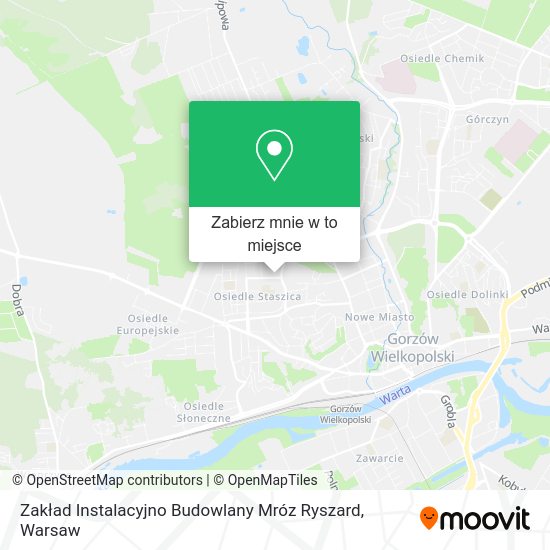 Mapa Zakład Instalacyjno Budowlany Mróz Ryszard