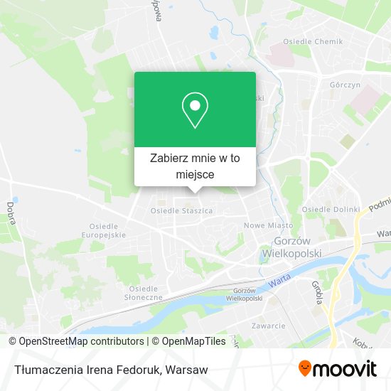 Mapa Tłumaczenia Irena Fedoruk