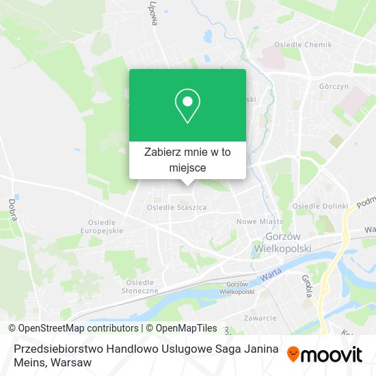 Mapa Przedsiebiorstwo Handlowo Uslugowe Saga Janina Meins