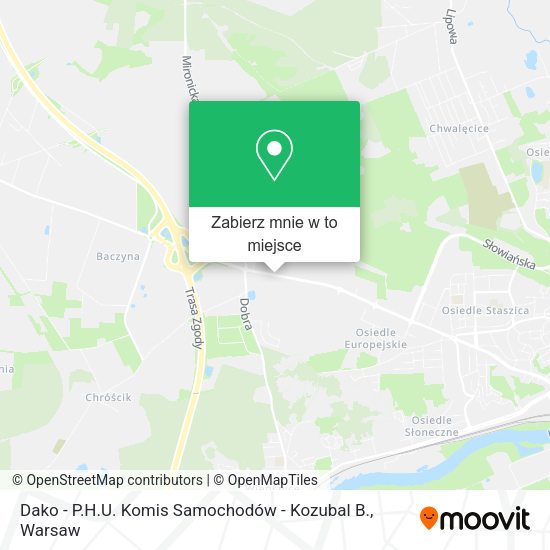 Mapa Dako - P.H.U. Komis Samochodów - Kozubal B.